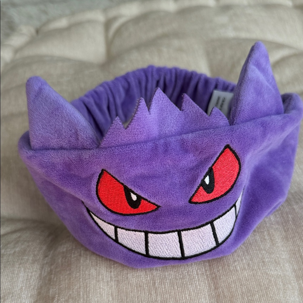 Pokemon Purple Gengar Plush Headband with Red Eyes